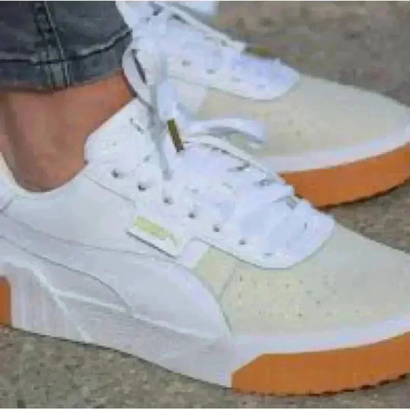 Puma Shoes - Puma Cali Exotic White And Cream Sneakers 369653-01 Women's Size 8 Great Condt.